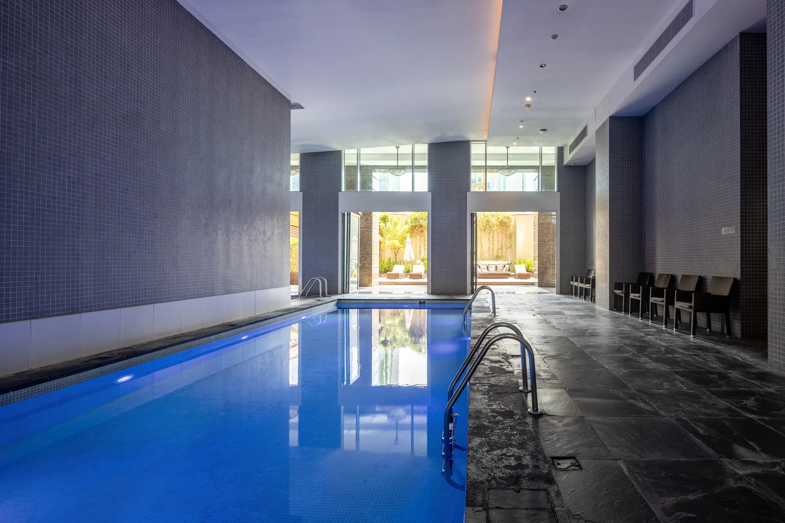 Residents' pool on the podium